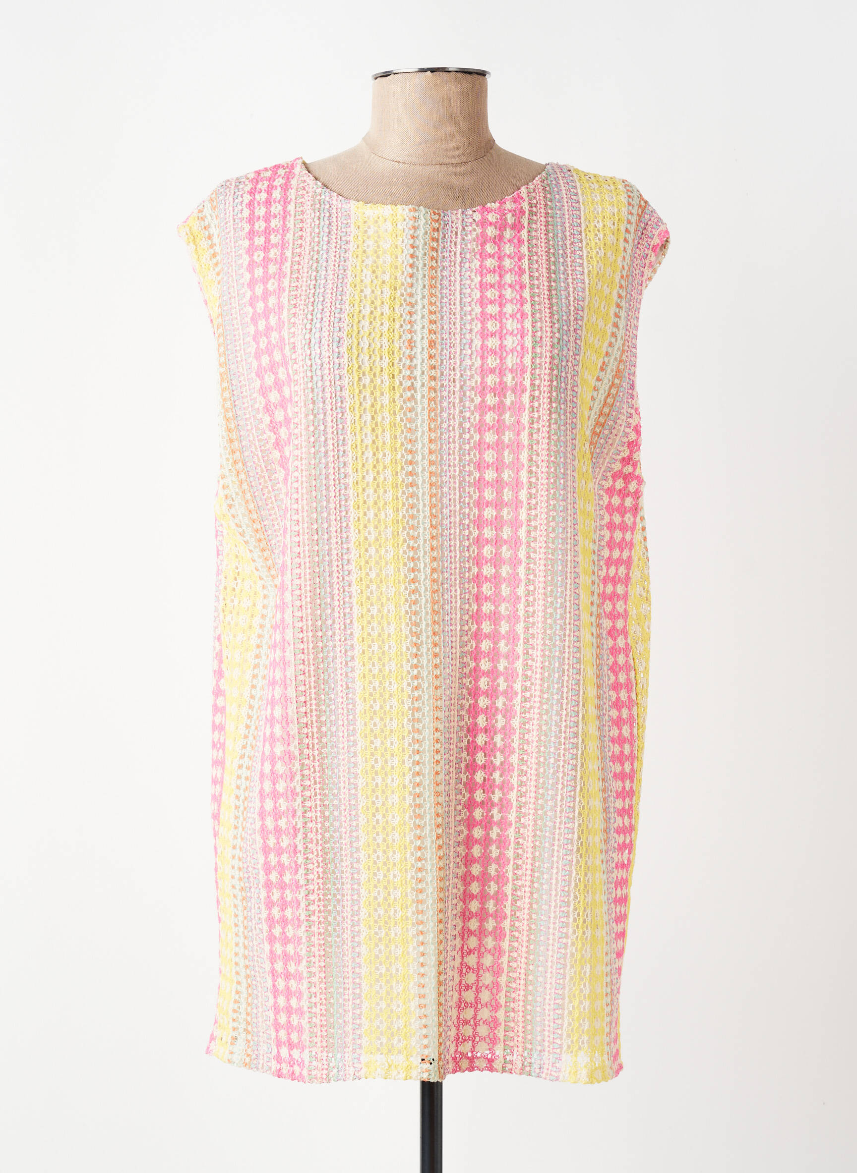 Robe courte manches courtes manches courtes jaune LES ACOLYTES femme
