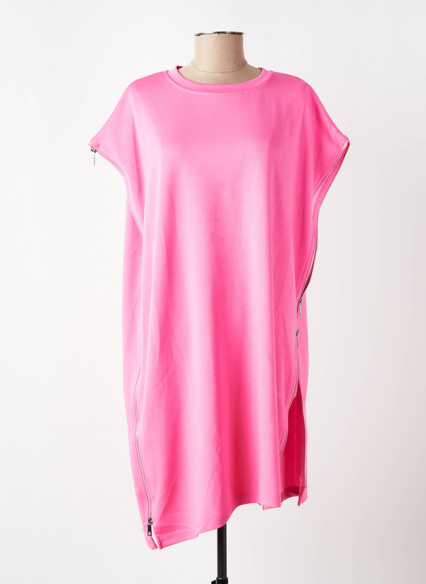 Robe courte manches courtes manches courtes rose FLY OUT femme