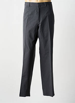 Pantalon droit fermeture zippée sous rabat avec crochet taille normale gris DANIEL HECHTER homme