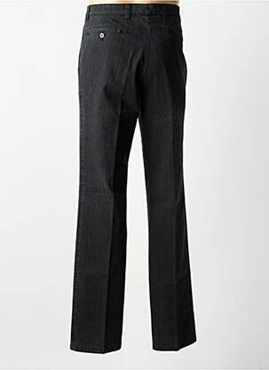 Pantalon droit tissage popeline taille normale noir LUIGI MORINI homme