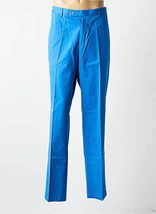 Pantalon droit tissage popeline taille normale bleu DANIEL HECHTER homme