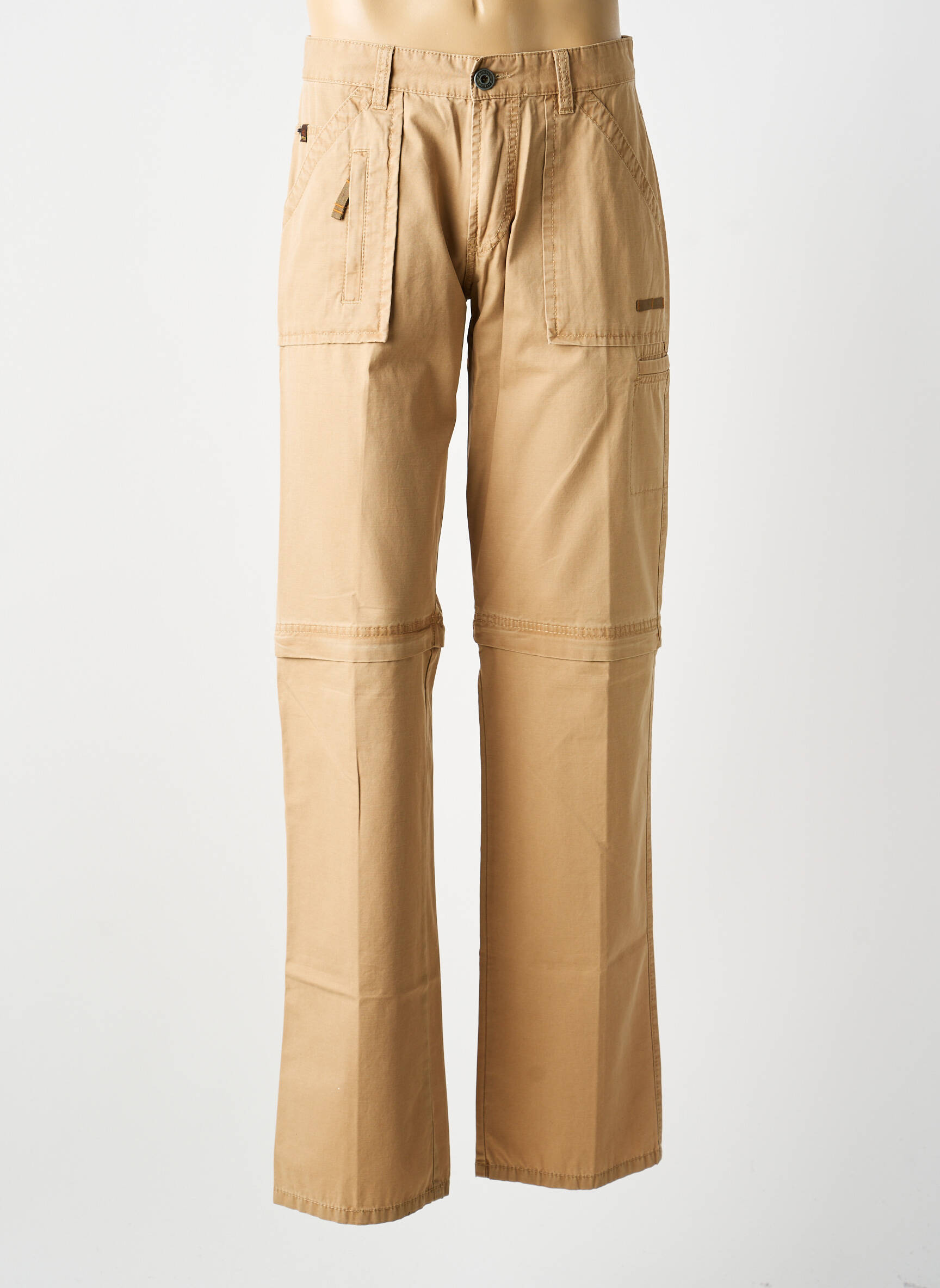 Pantalon droit tissage popeline taille normale beige CAMEL ACTIVE homme