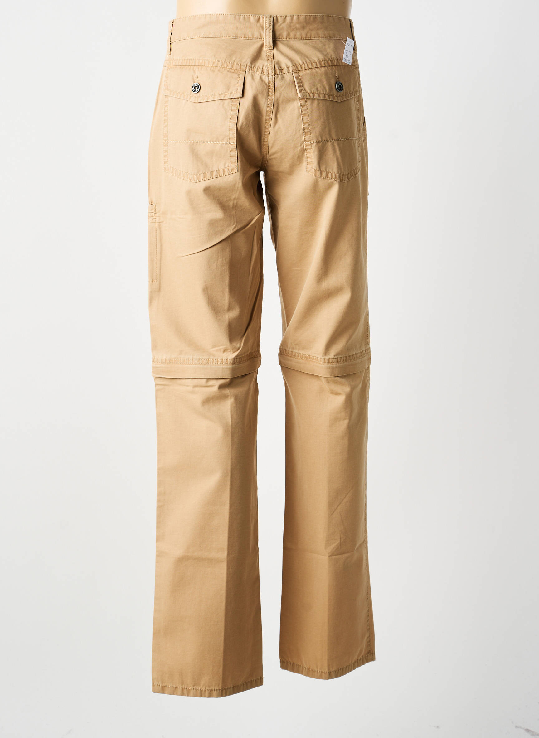 Pantalon droit tissage popeline taille normale beige CAMEL ACTIVE homme