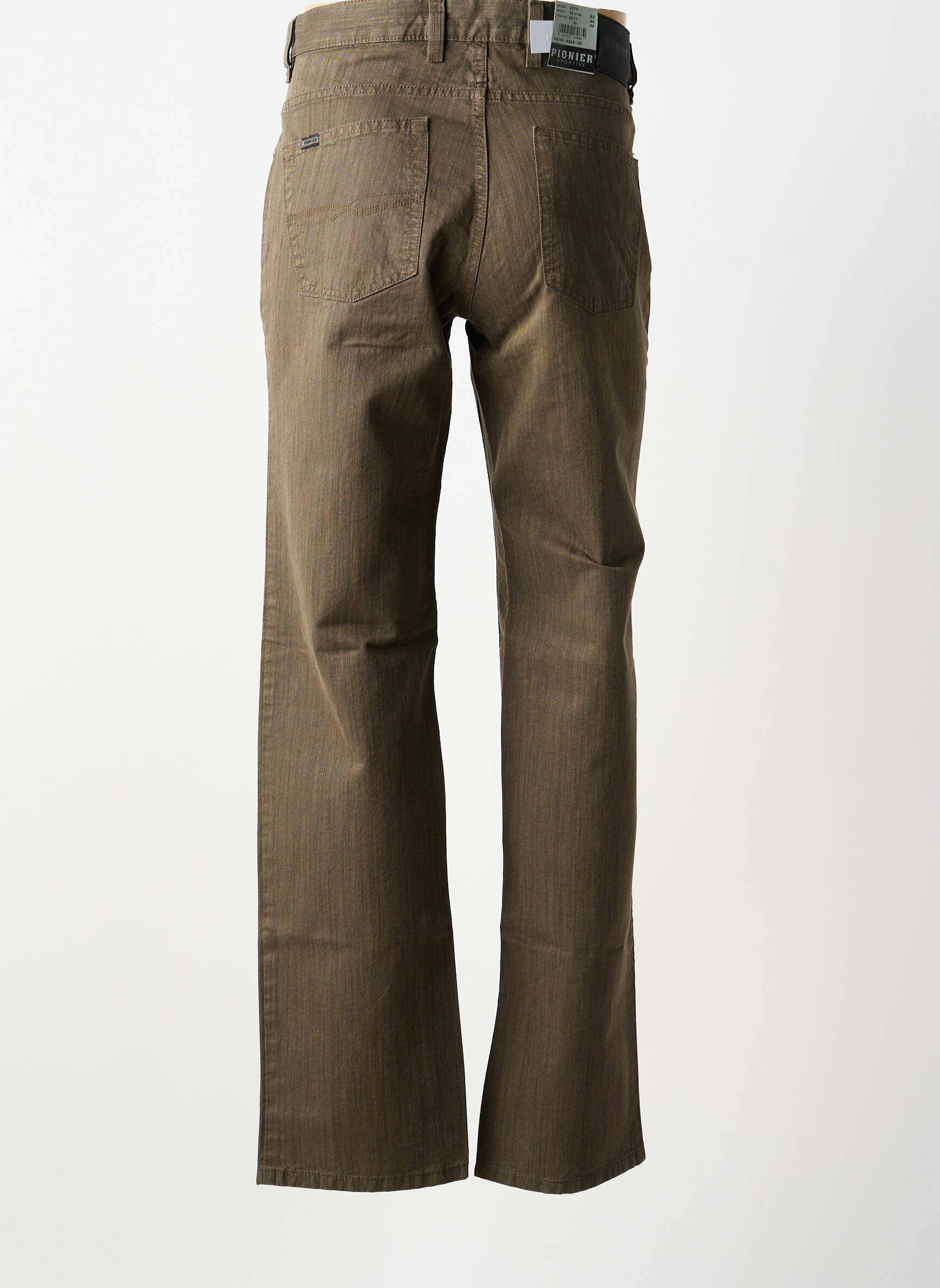 Jeans coupe droite stretch taille normale marron PIONEER homme