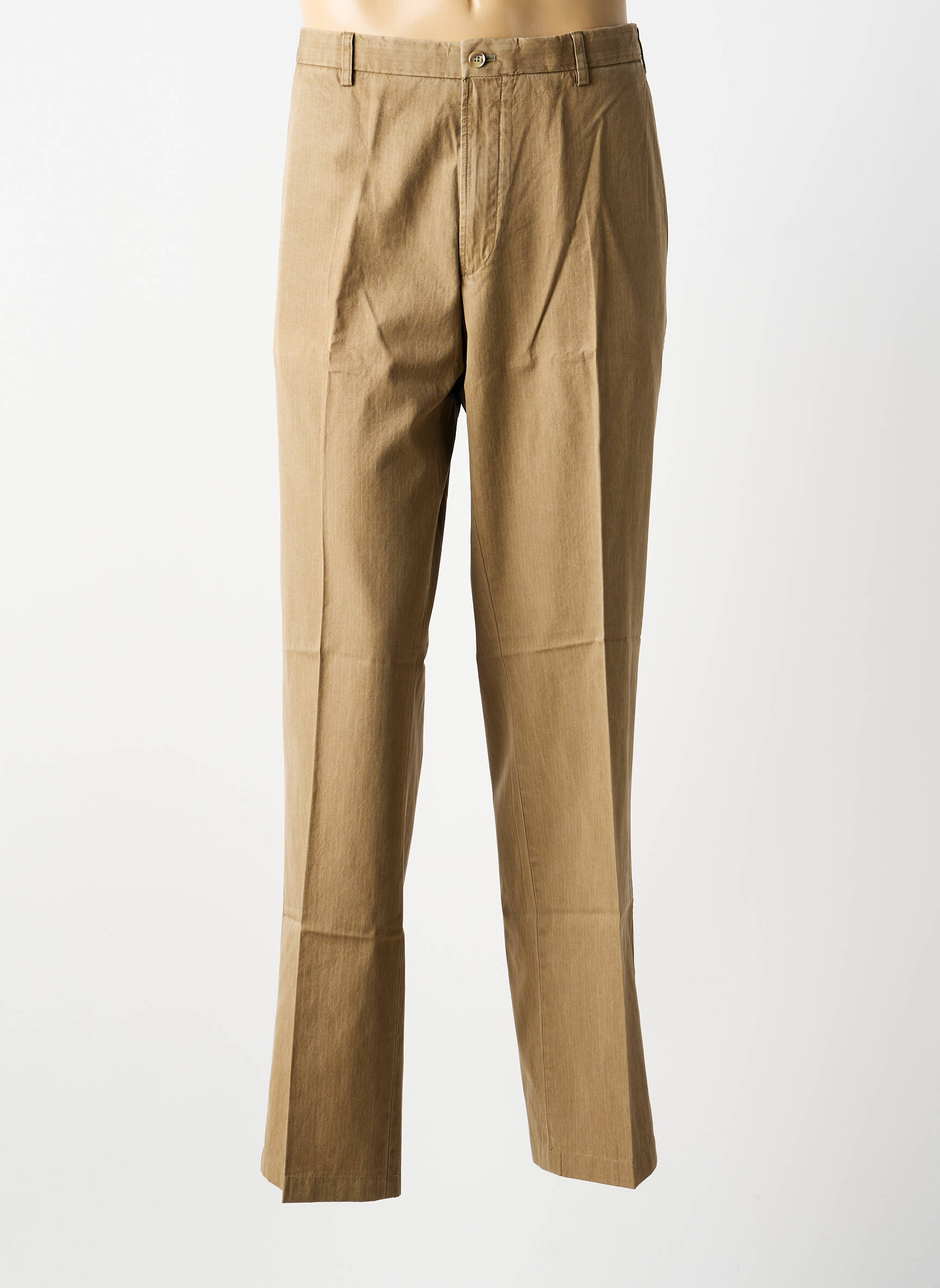 Pantalon droit tissage popeline taille normale marron DANIEL HECHTER homme