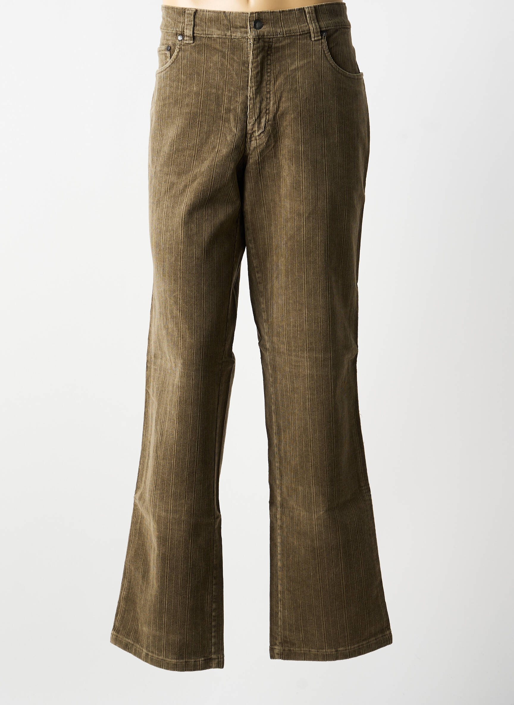 Pantalon droit stretch taille normale marron CAFONE homme