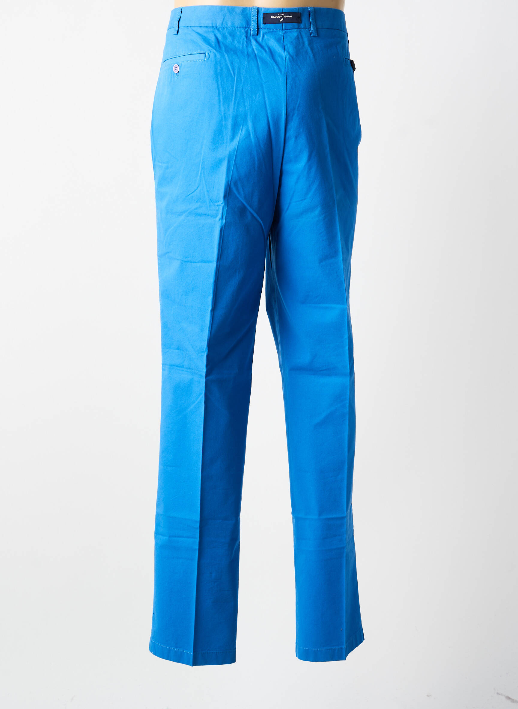 Pantalon droit tissage popeline taille normale bleu DANIEL HECHTER homme