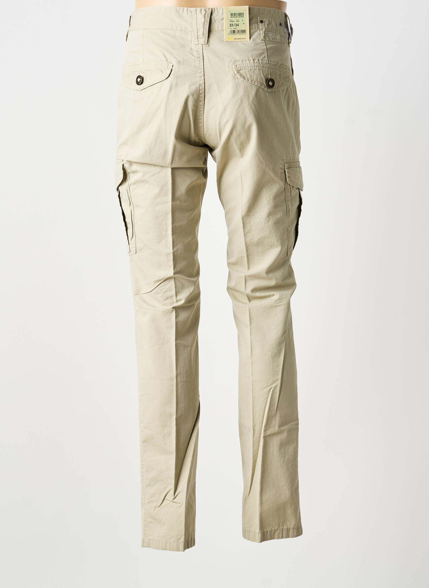 Pantalon cargo tissage popeline taille normale beige CAMEL ACTIVE homme