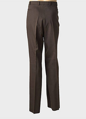 Pantalon droit taille à pinces taille normale marron KLOTZ homme