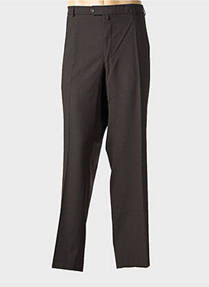 Pantalon droit taille à pinces taille normale marron KLOTZ homme