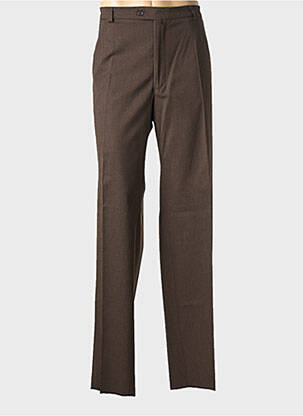 Pantalon droit tissage chiné taille normale marron MURK homme