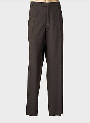 Pantalon droit taille à pinces taille normale marron CAFONE homme