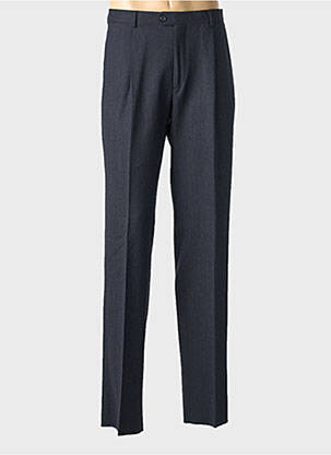 Pantalon droit tissage chiné taille normale bleu DIPLOMATE homme