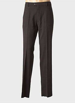 Pantalon droit taille à pinces taille normale marron DIPLOMATE homme