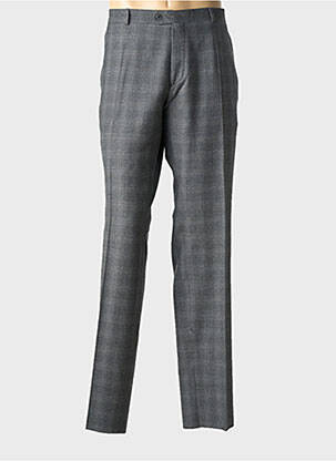 Pantalon droit tissage chiné taille normale gris LUCAS DELLI homme