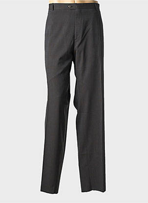 Pantalon droit tissage chiné taille normale gris LUCAS DELLI homme