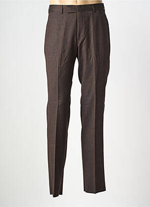 Pantalon droit tissage chiné taille normale marron DANIEL HECHTER homme