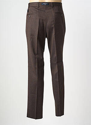 Pantalon droit tissage chiné taille normale marron DANIEL HECHTER homme