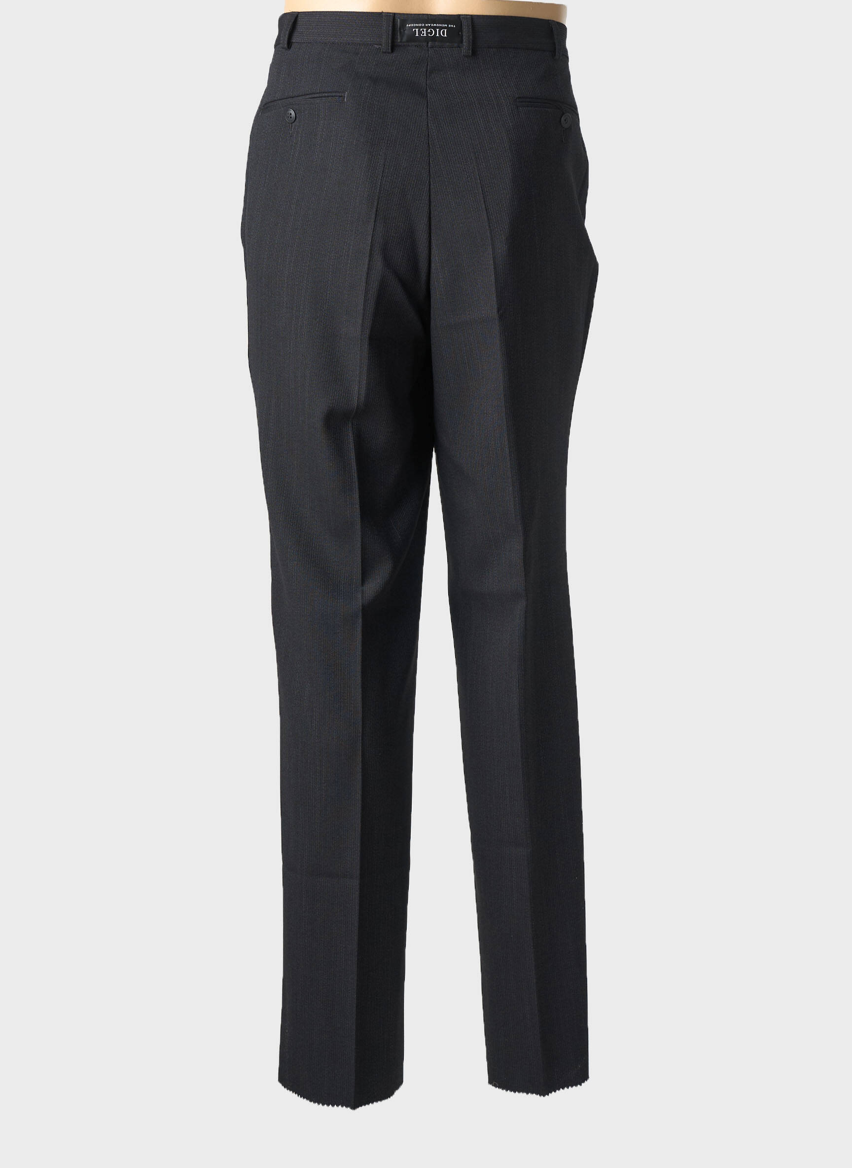 Pantalon droit tissage chiné taille normale gris DIGEL homme