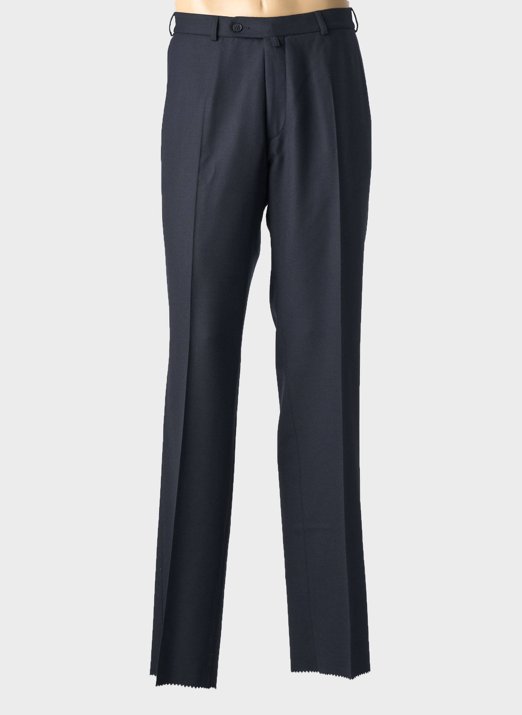 Pantalon droit taille à pinces taille normale bleu DIGEL homme