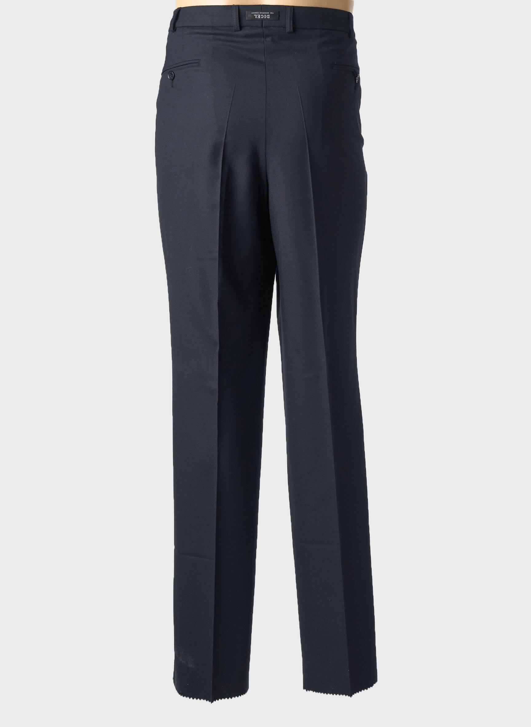 Pantalon droit taille à pinces taille normale bleu DIGEL homme