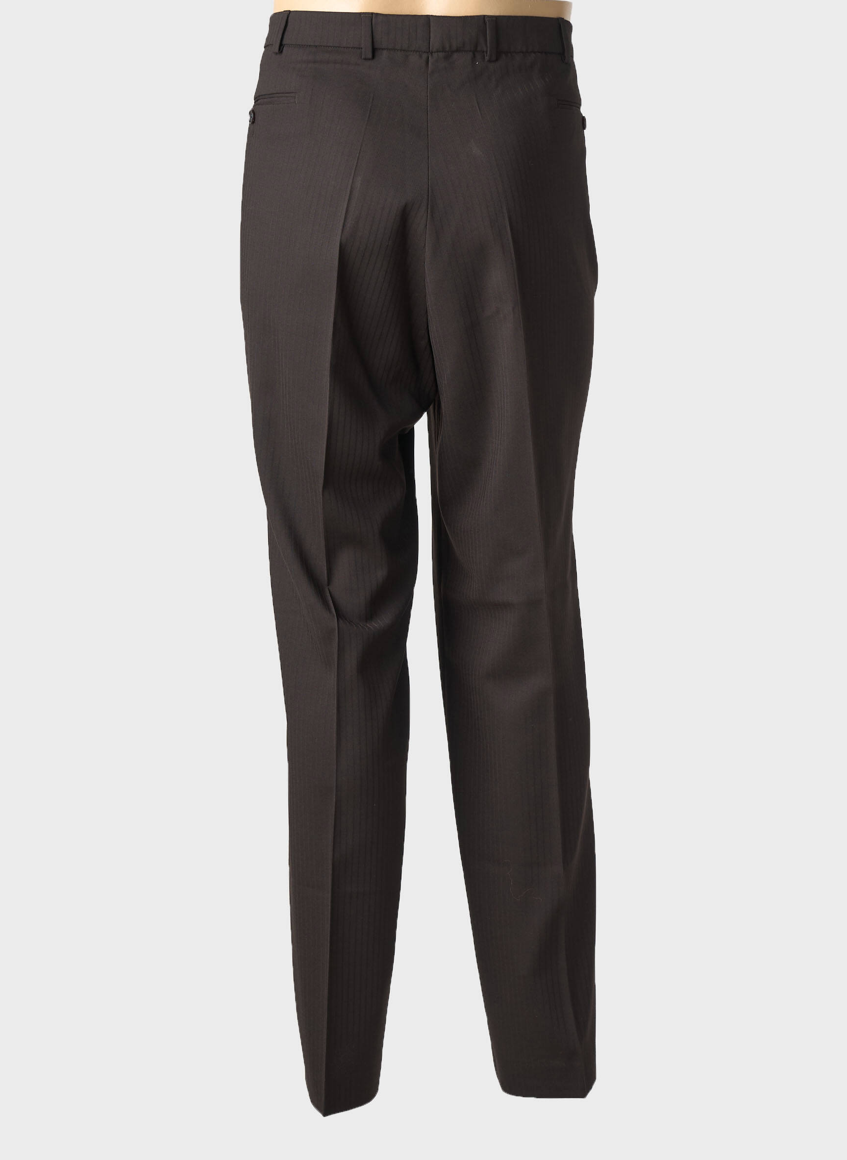 Pantalon droit taille à pinces taille normale marron KLOTZ homme