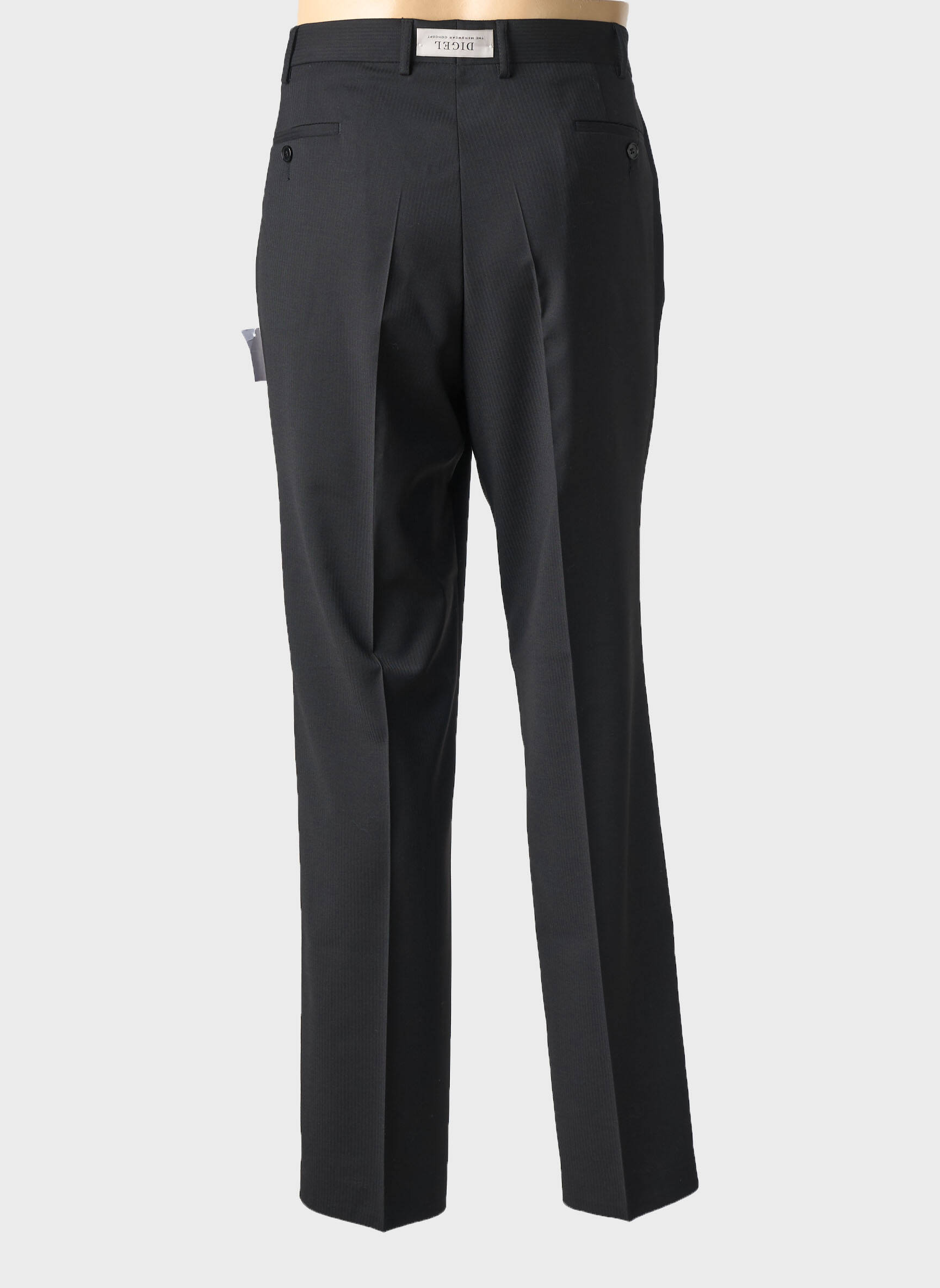 Pantalon droit taille à pinces taille normale noir DIGEL homme