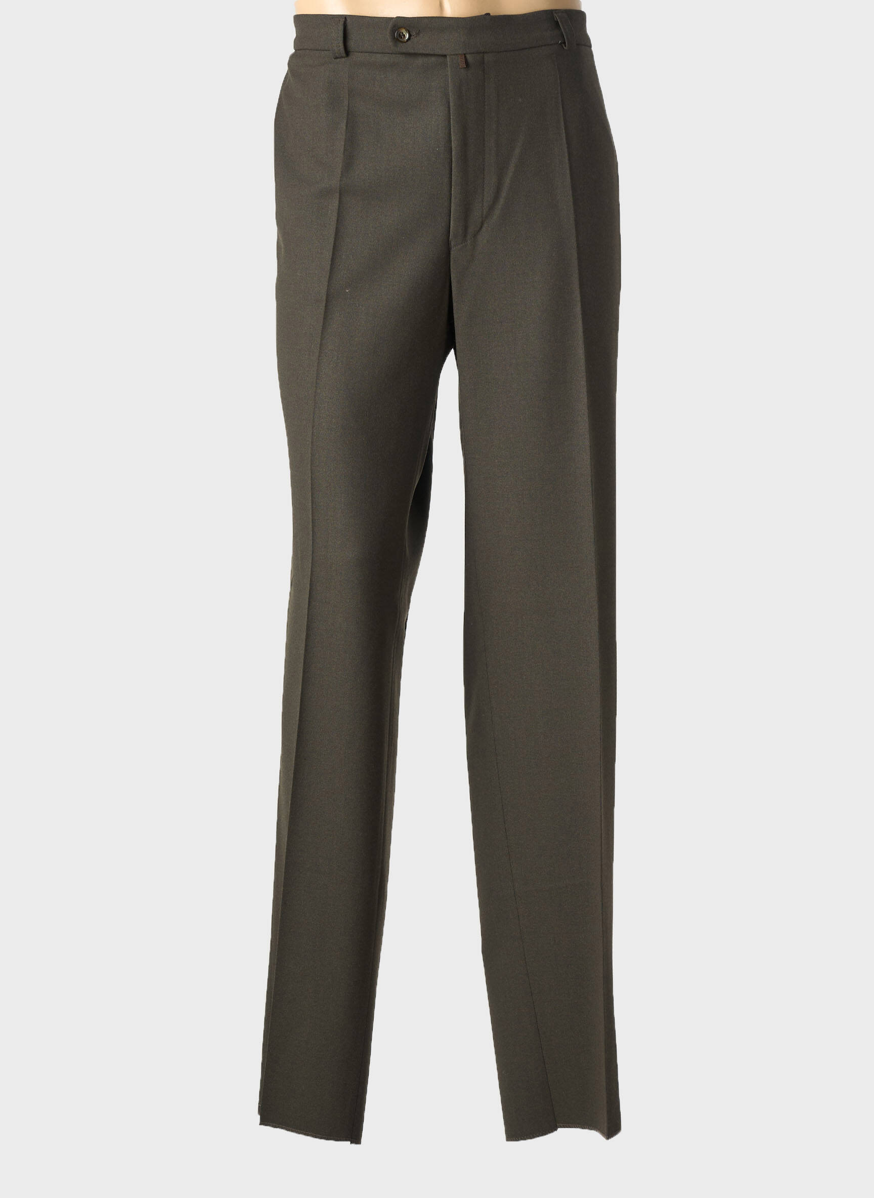 Pantalon droit tissage chiné taille normale vert MURK homme