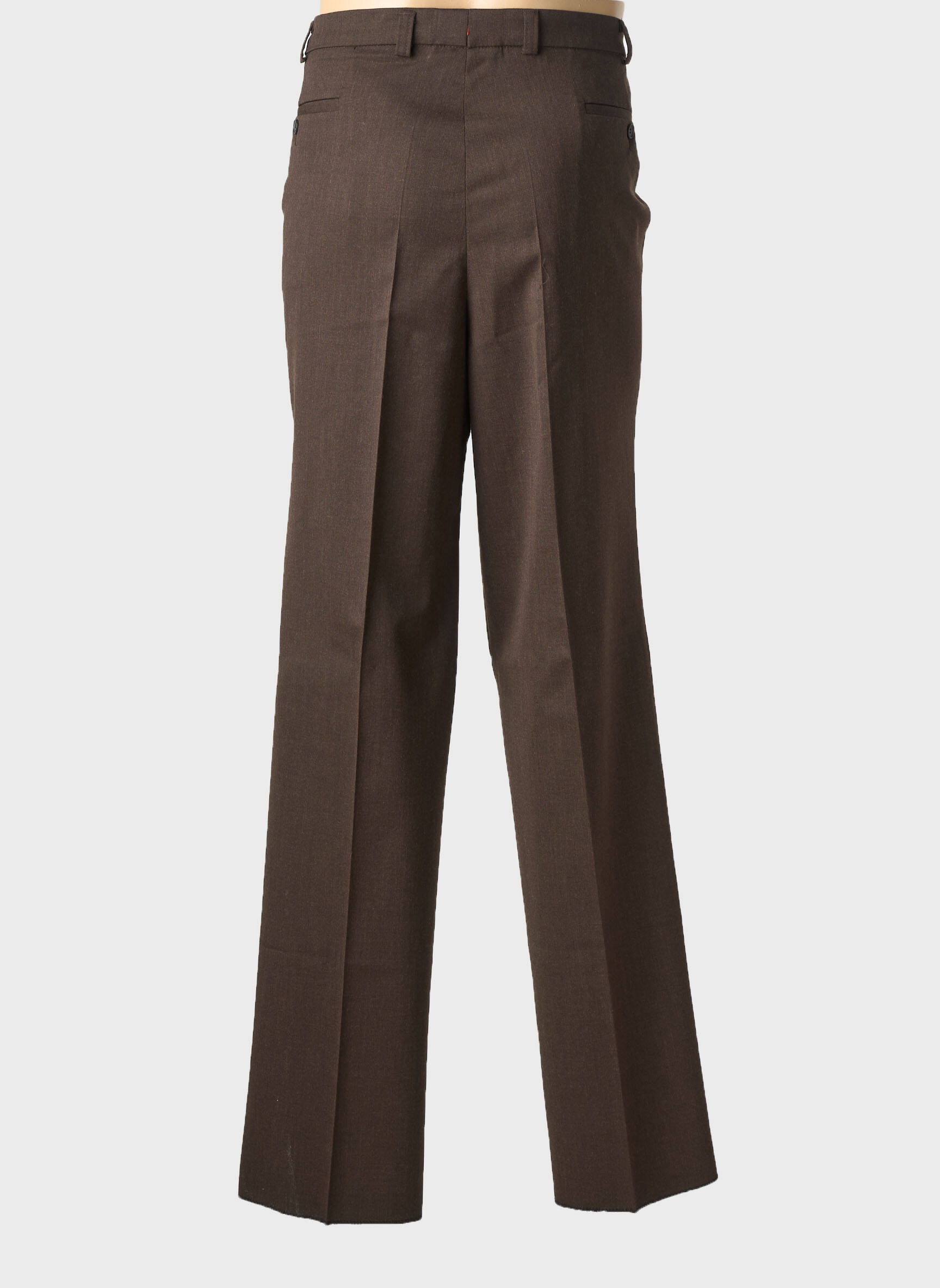 Pantalon droit tissage chiné taille normale marron MURK homme