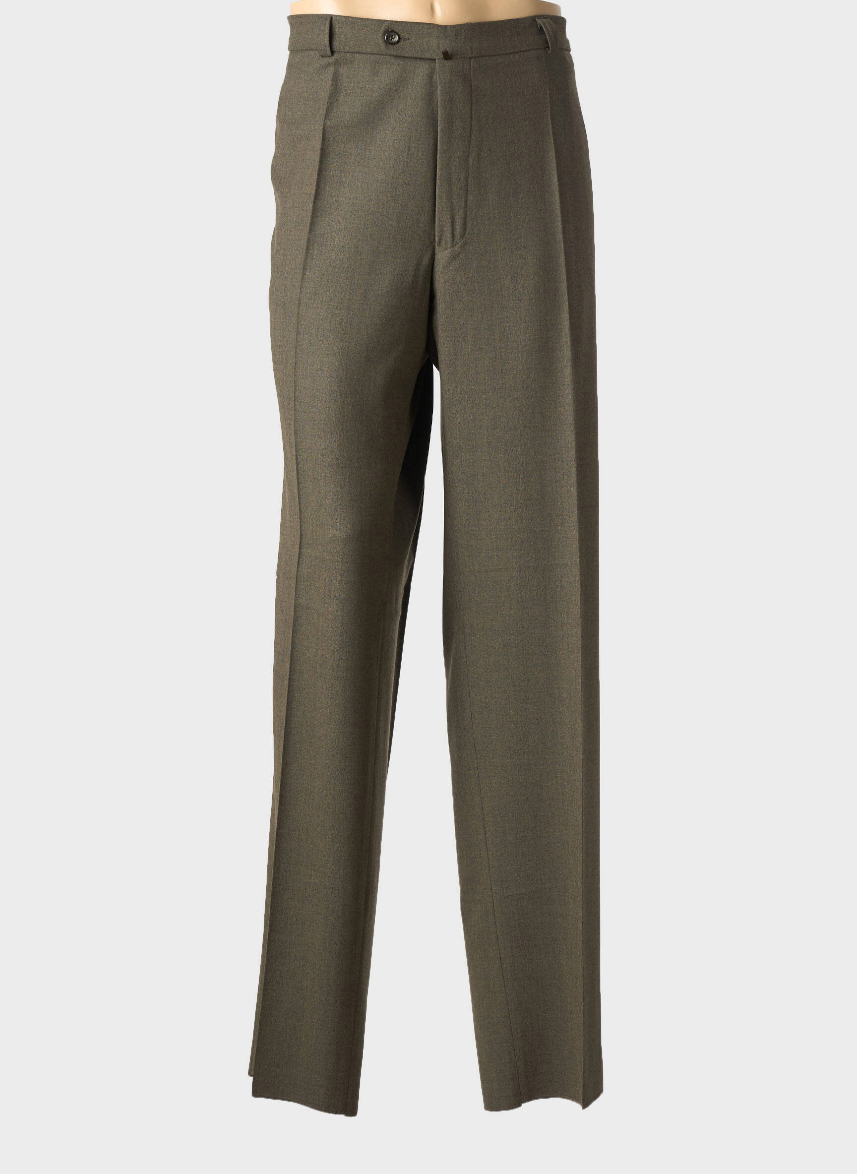 Pantalon droit tissage chiné taille normale marron clair MURK homme