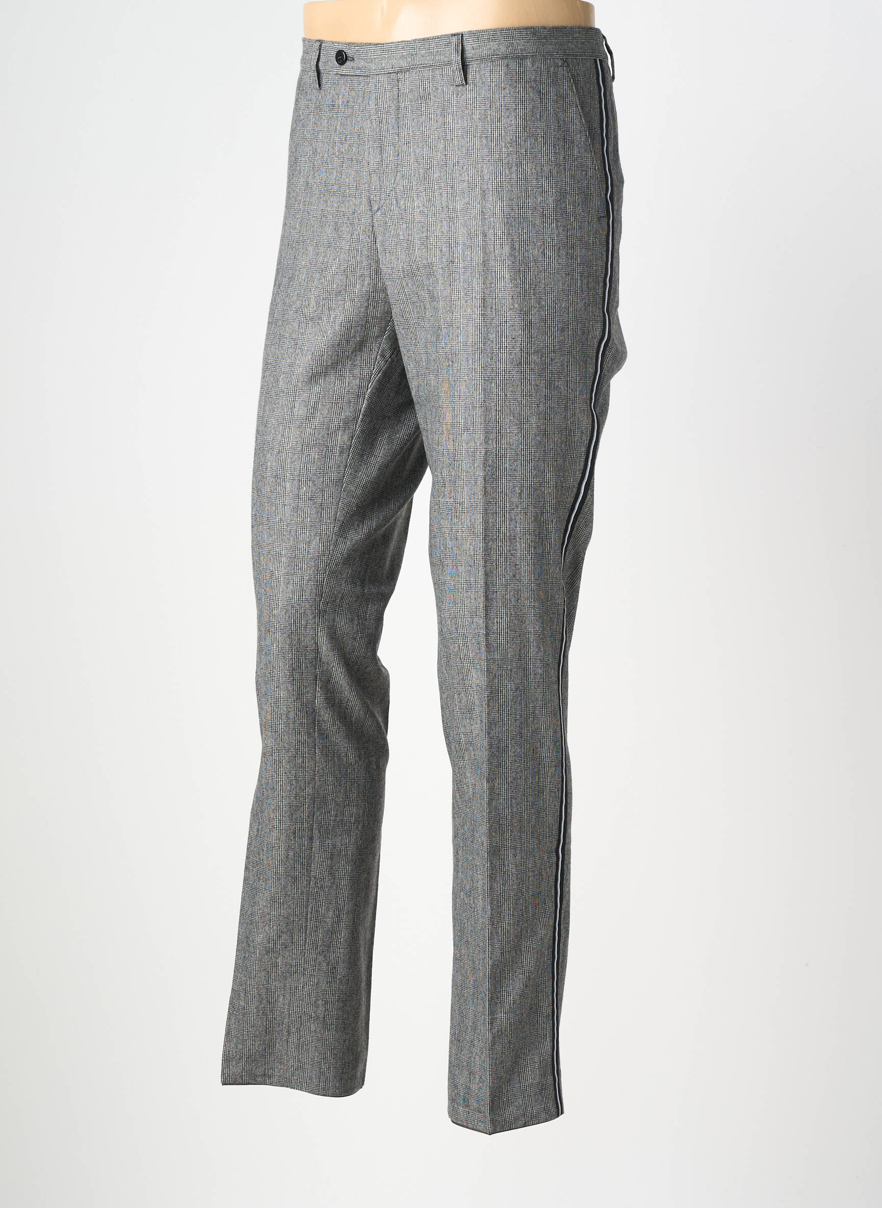 Pantalon slim tissage chiné taille normale gris DIGEL homme