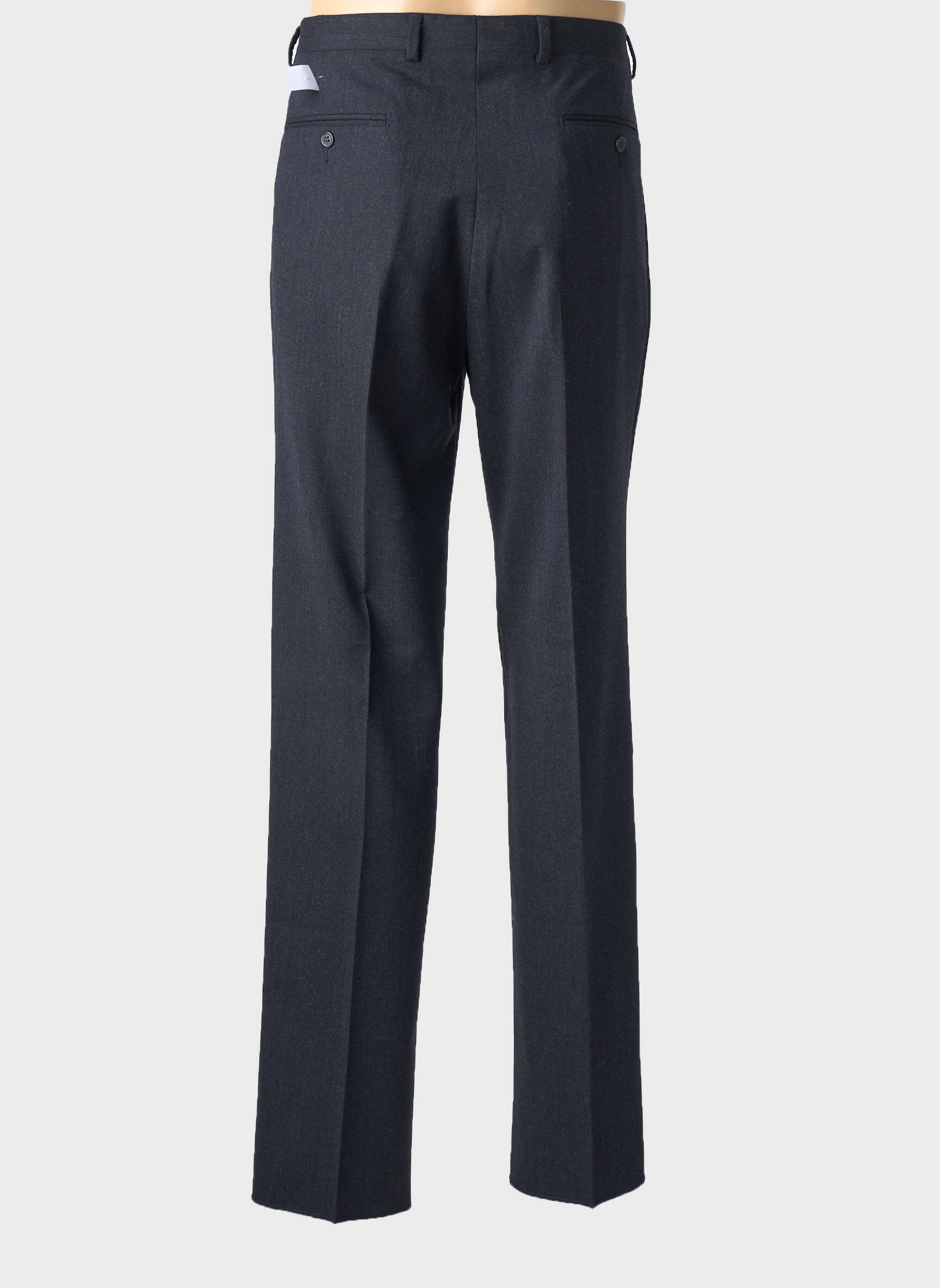 Pantalon droit tissage chiné taille normale bleu DIPLOMATE homme