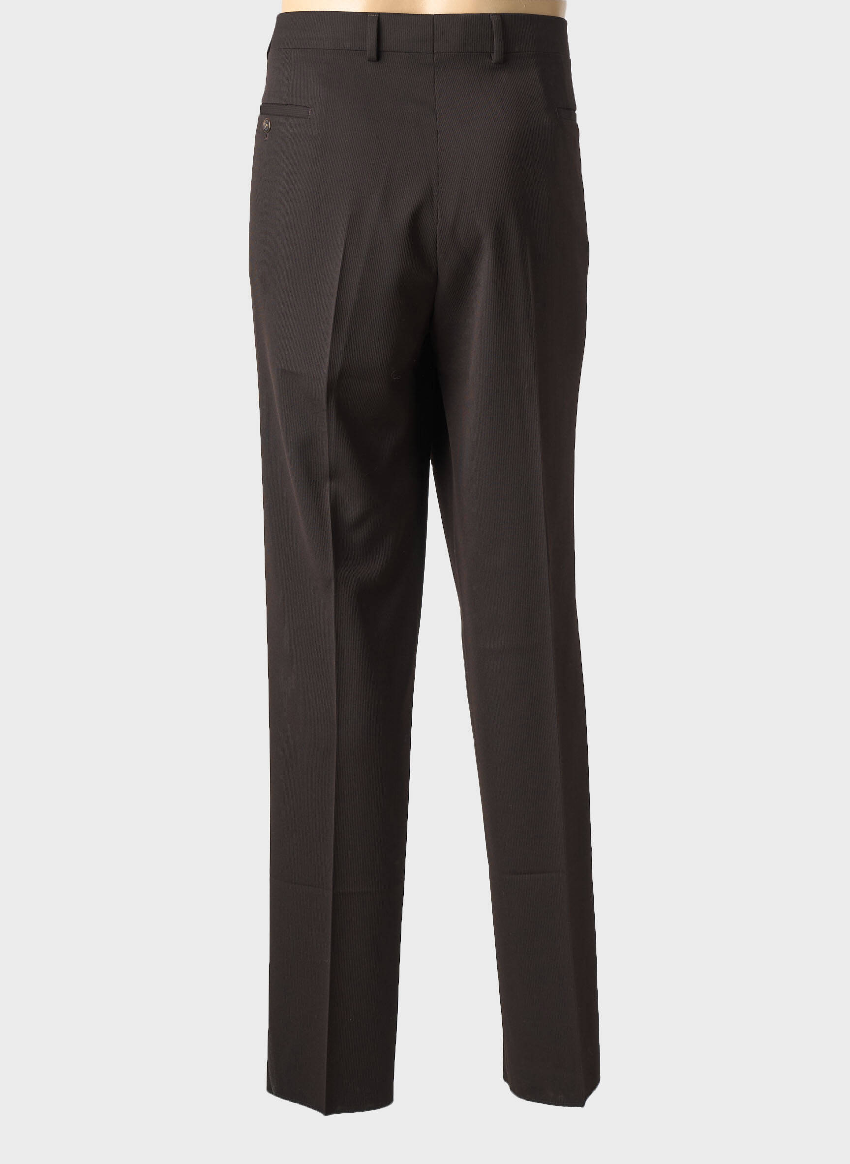 Pantalon droit taille à pinces taille normale marron DIPLOMATE homme