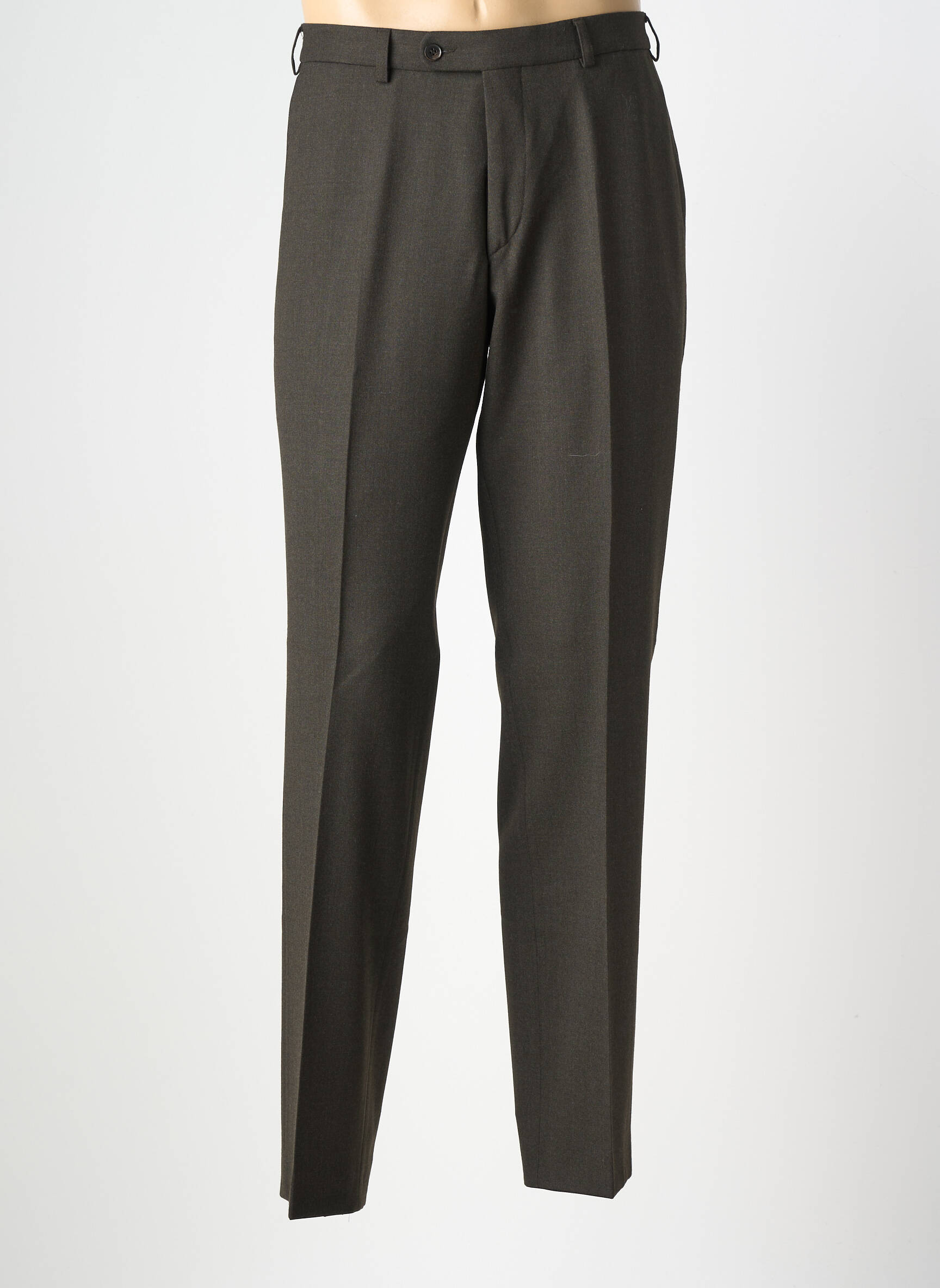 Pantalon droit tissage chiné taille normale vert DIGEL homme