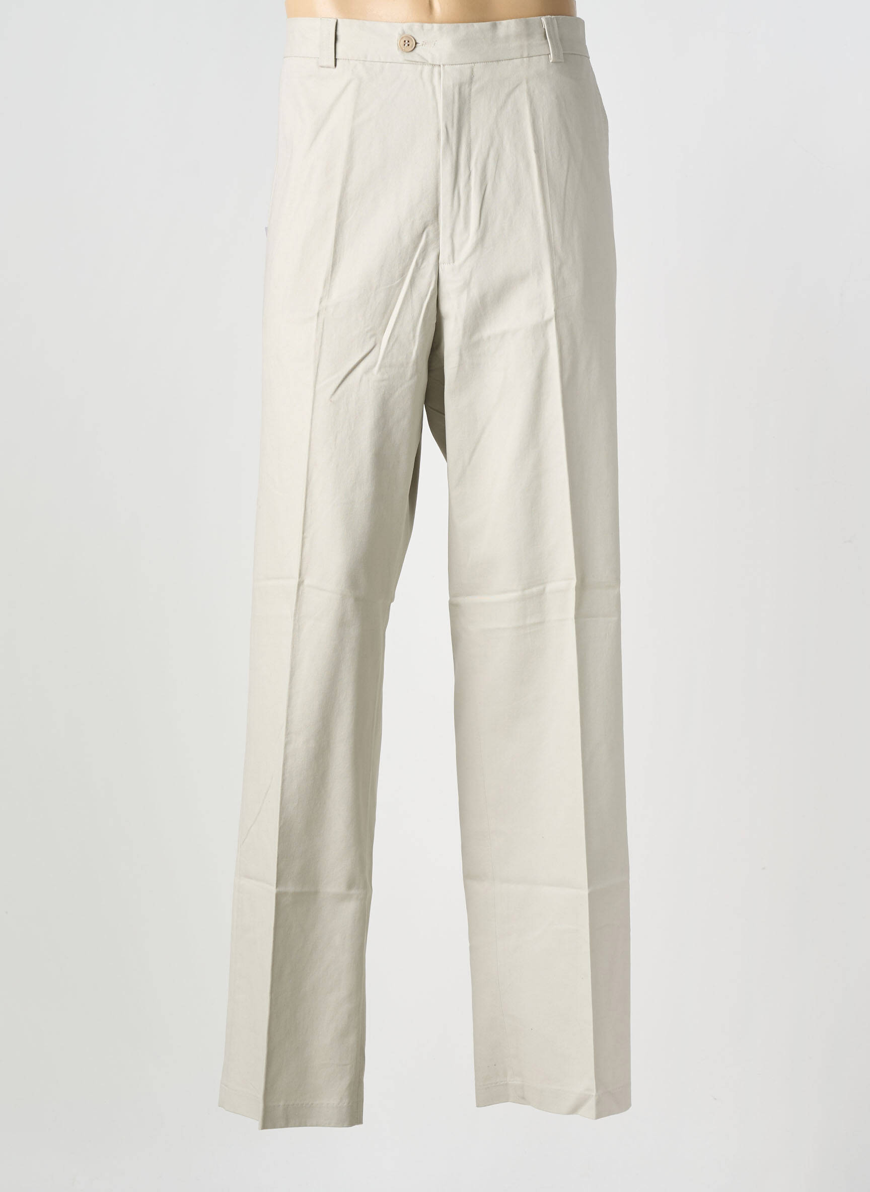 Pantalon droit tissage popeline taille normale beige DUKE homme