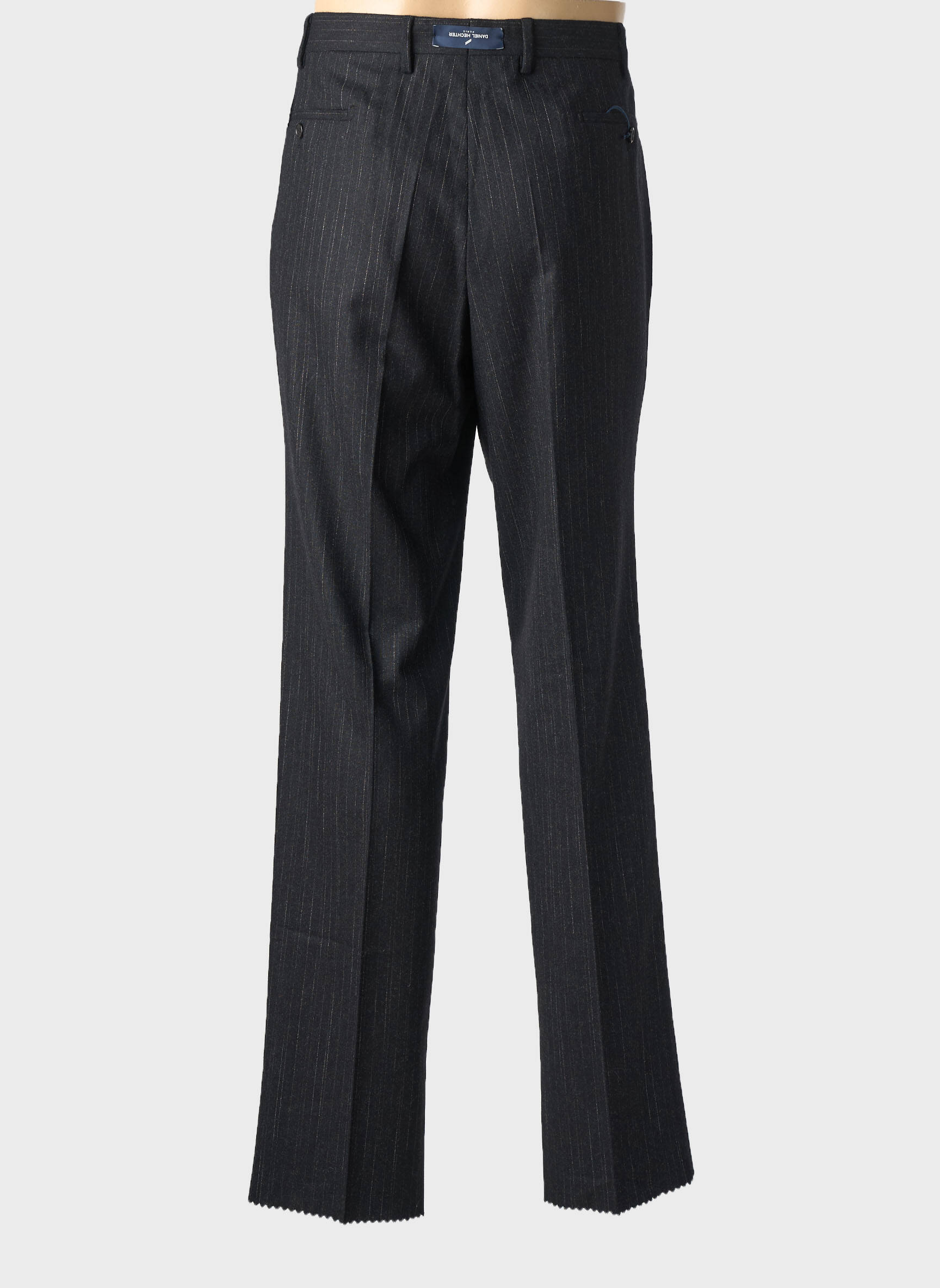 Pantalon droit taille à pinces taille normale noir DANIEL HECHTER homme