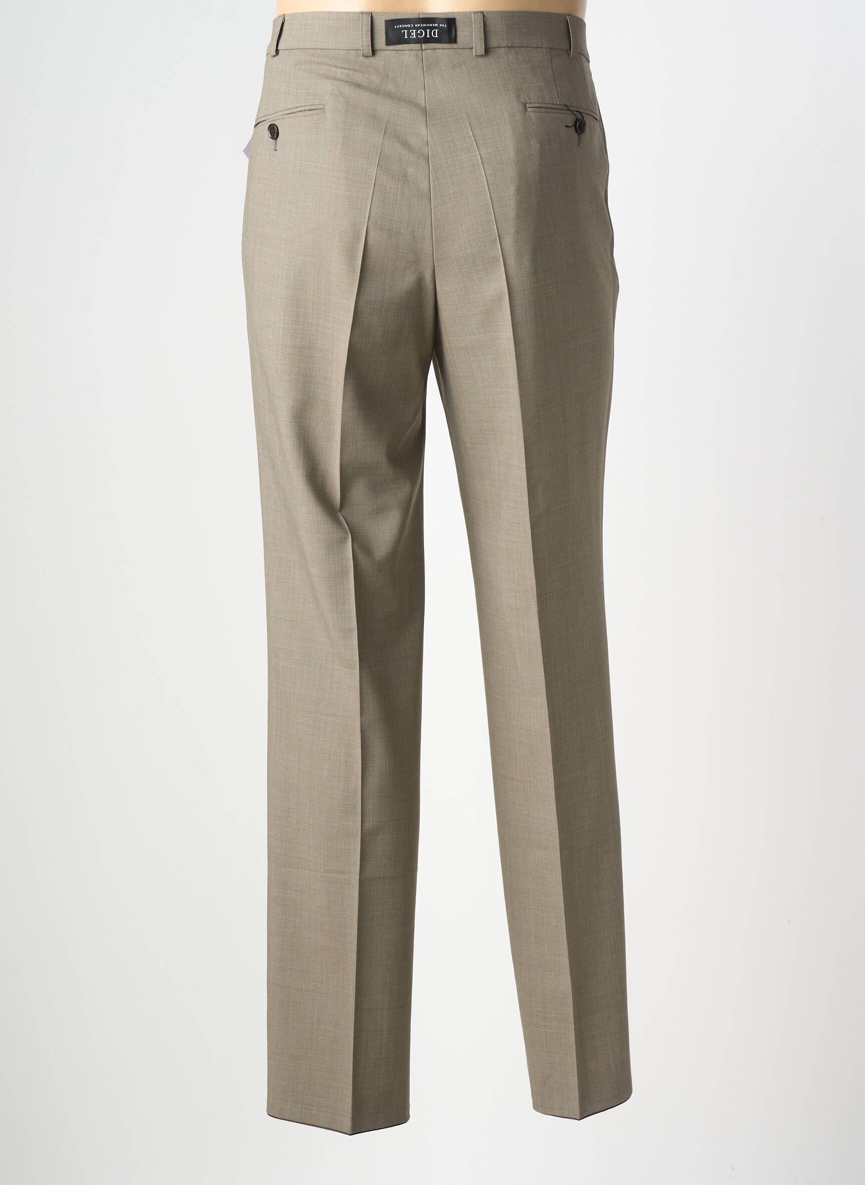 Pantalon slim tissage chiné taille normale marron DIGEL homme