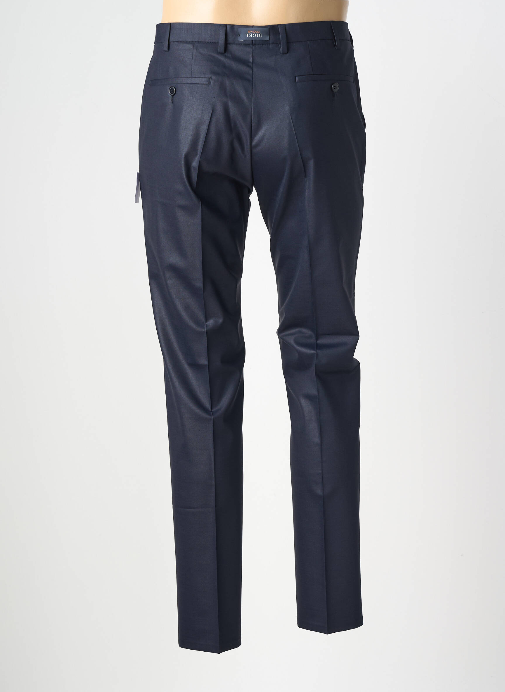 Pantalon slim taille à pinces taille normale bleu DIGEL homme