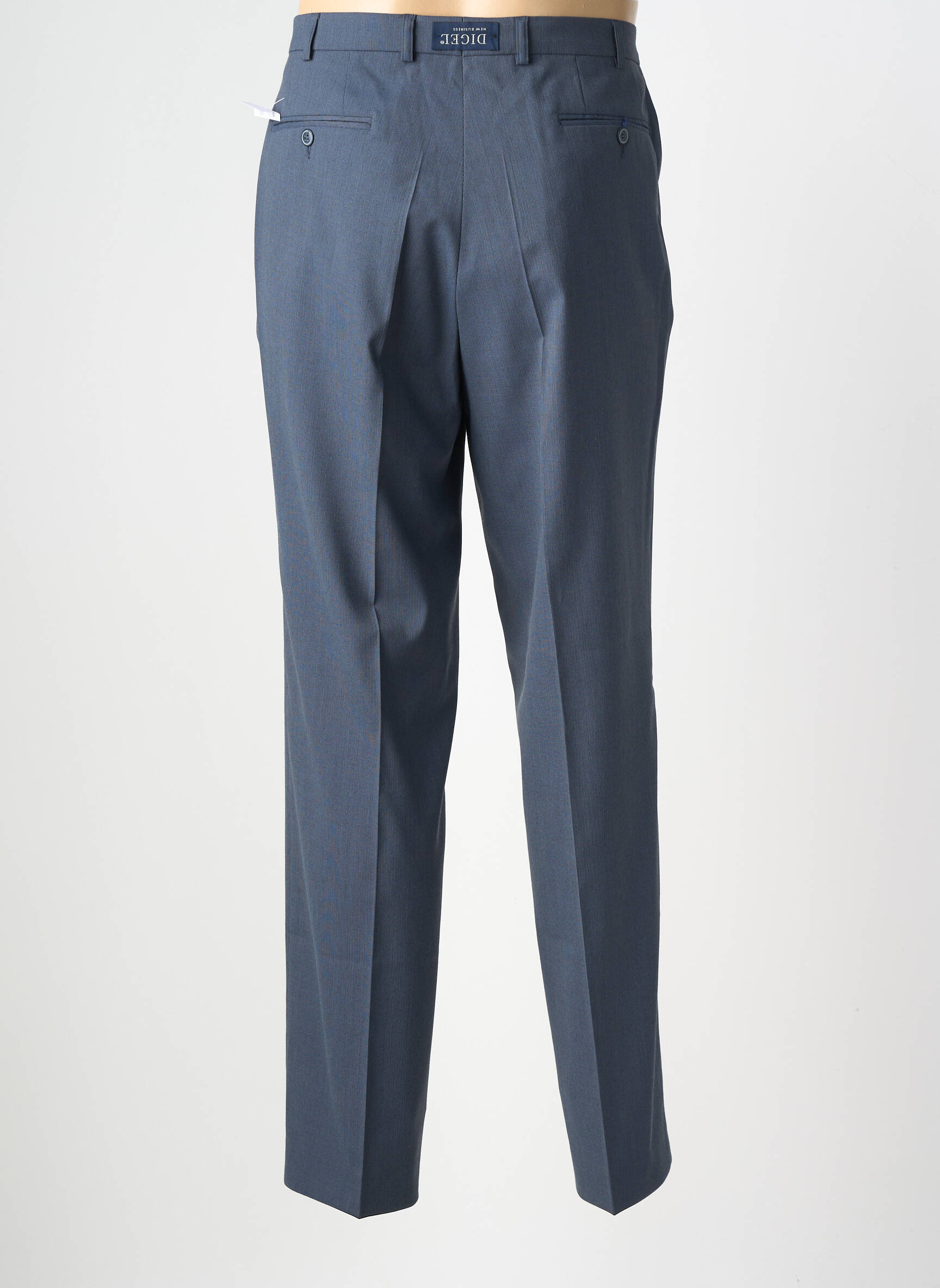 Pantalon slim taille à pinces taille basse bleu DIGEL homme