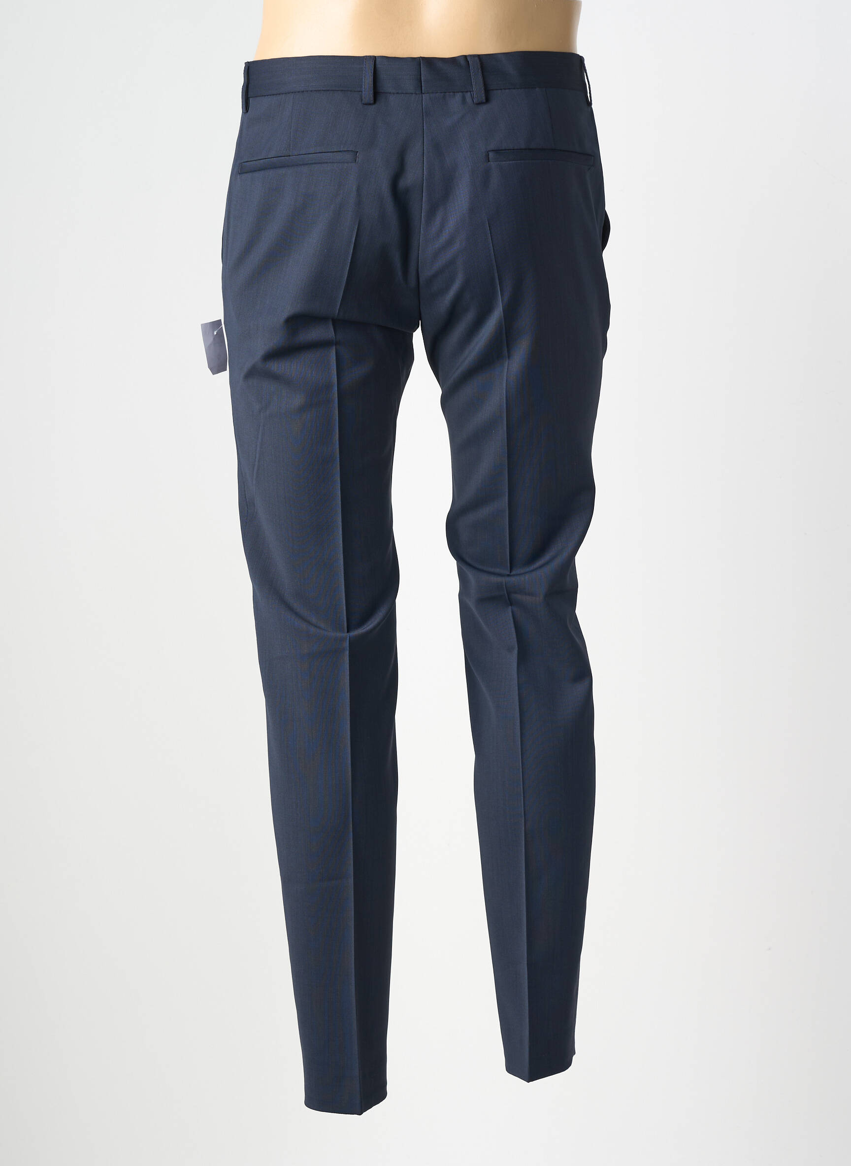 Pantalon slim taille à pinces taille normale bleu BENVENUTO homme