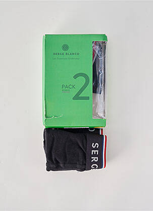 Boxer stretch noir SERGE BLANCO homme