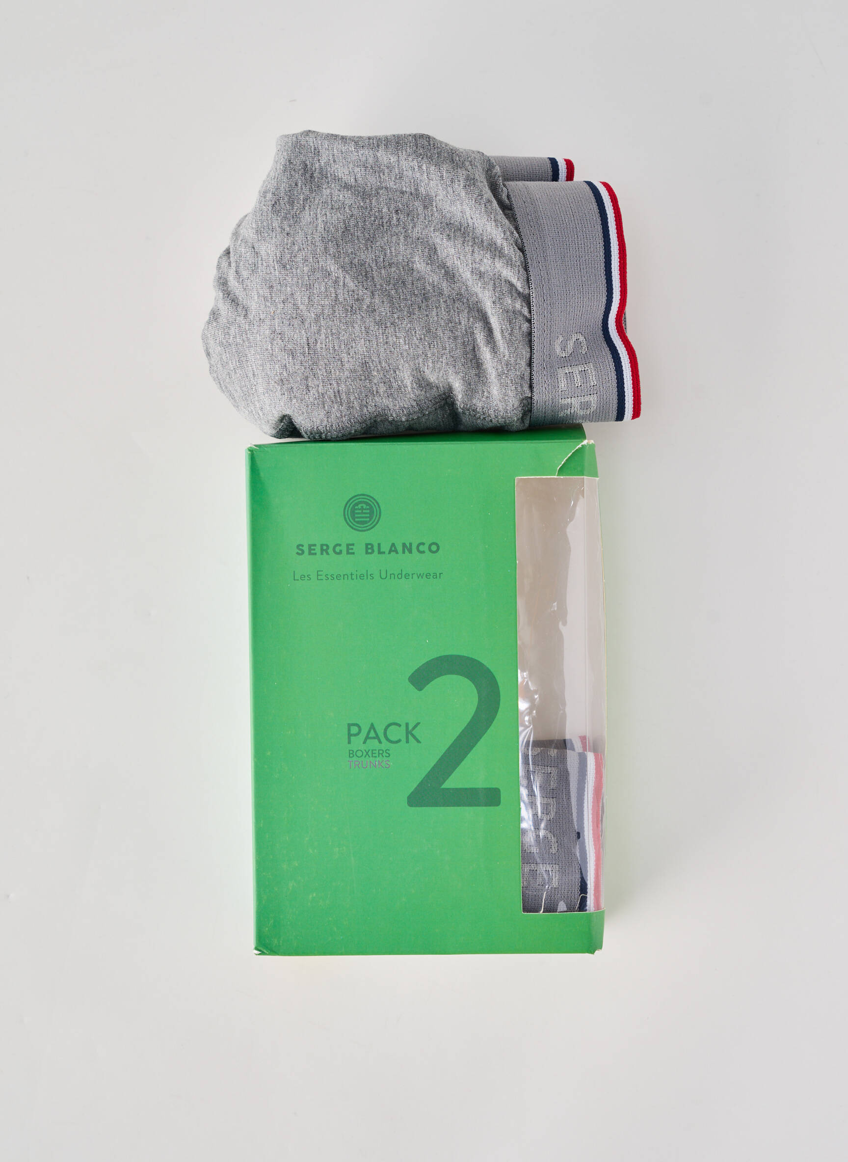 Boxer stretch gris SERGE BLANCO homme