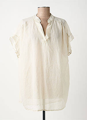 Tunique manches courtes légère et transparente beige SISSI FASHION femme