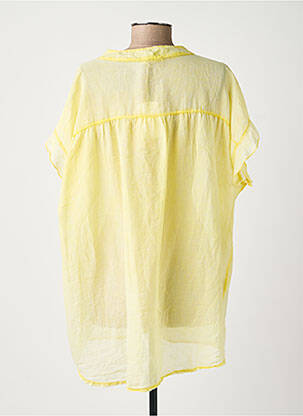 Tunique manches courtes légère et transparente jaune SISSI FASHION femme