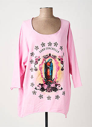T-shirt manches 3/4 manches 3/4 rose B2B BY SANDCO femme
