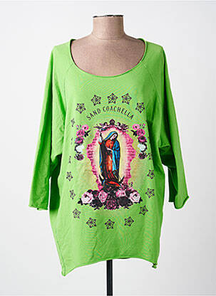 T-shirt manches 3/4 manches 3/4 vert B2B BY SANDCO femme