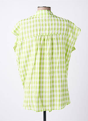 Chemisier tissage popeline manches courtes vert LES ACOLYTES femme
