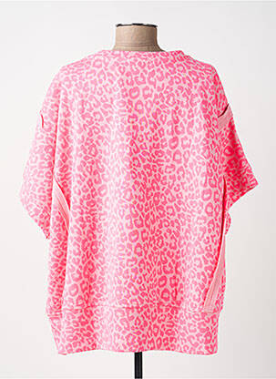 Top manches courtes manches courtes rose MADE IN ITALY femme