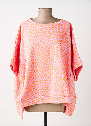Top manches courtes manches courtes orange MADE IN ITALY femme