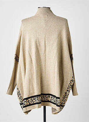 Pull coupe droite manches longues beige EXQUISS'S femme